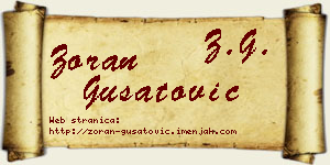 Zoran Gušatović vizit kartica